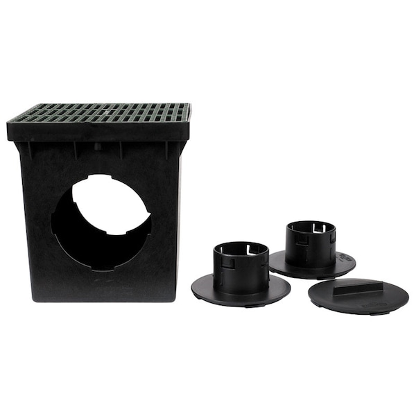 Nds NDS Draintech 12 in. W X 12.75 in. D Square Catch Basin Kit 1212SD2KB - main